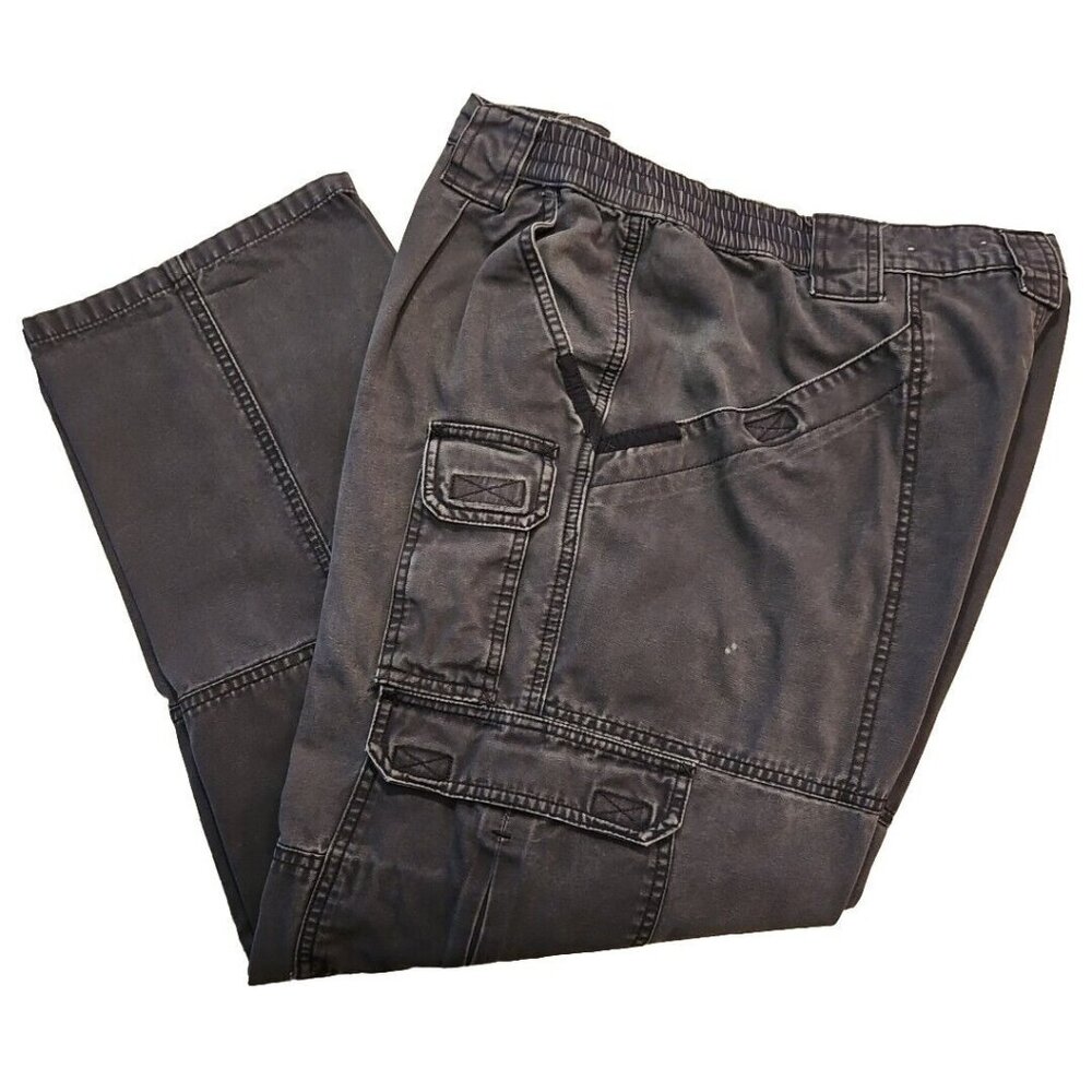 5.11 Tactical Double Knee Pants Mens 38x30 Straight Cargo Gray Cotton Canvas